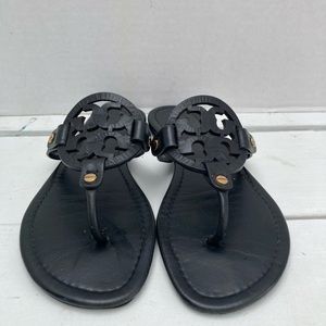 Tory Burch Miller sandals black leather 8.5